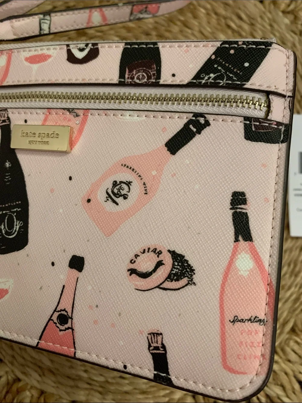 Kate spade Champagne Toss pink multi wristlet